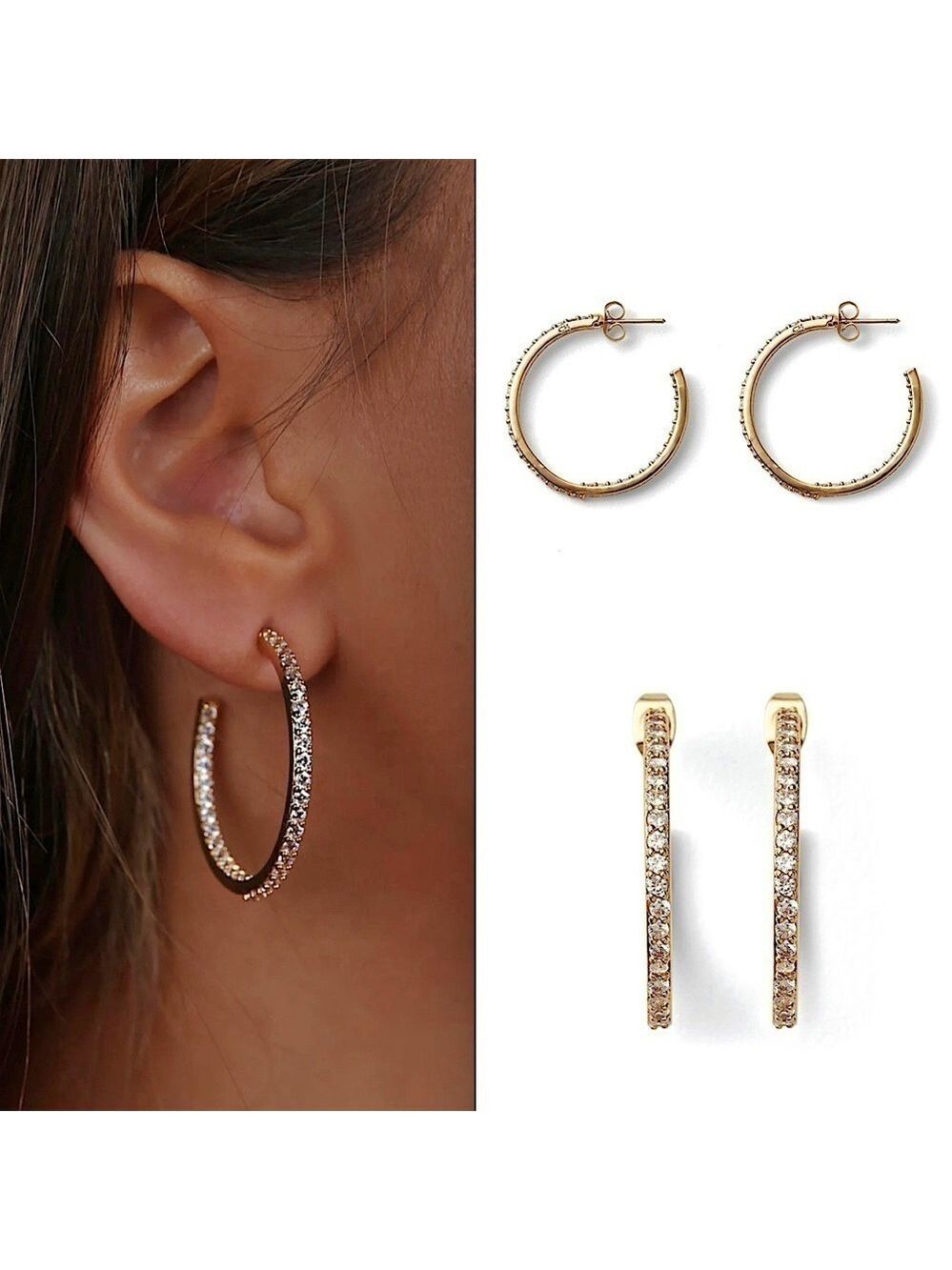 Crystal Haze From The Block Hoop Earrings